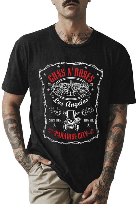 Camiseta Guns N Roses Rockwear Preta Elo Produtos Especiais