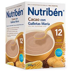 Papilla Nutribén Cacao Con Galletas María 500 gr