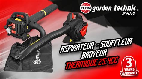 Elem Garden Technic Asbt Aspirateur Souffleur Broyeur Thermique