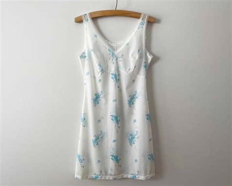 S Full Slip Negligee Vintage Floral Lingerie Wo Gem