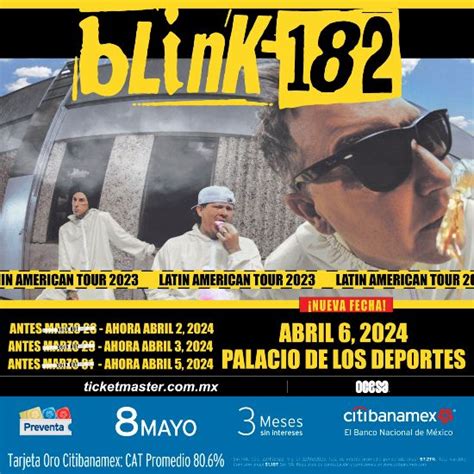 Al fin Estas son las nuevas fechas de Blink 182 en México qué pasa