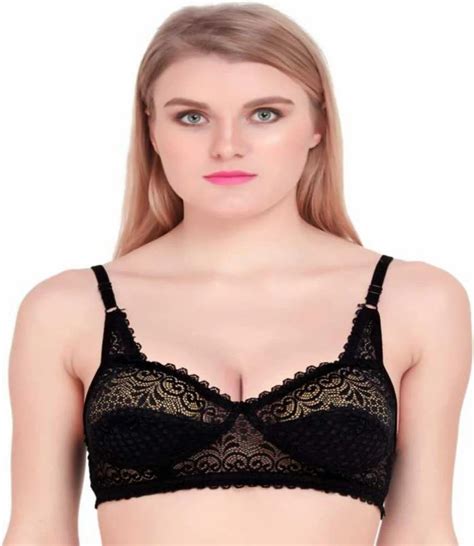 Full Figure Black Lace Up Bra Plain At Rs 45 Piece In New Delhi Id