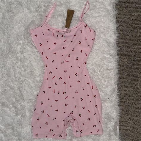 Skims Soft Lounge Scoop Onesie Cherry Blossom Depop