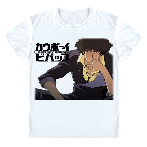 Ковбой bebop футболка Спайк Шпигель летняя футболка космический корабль ...