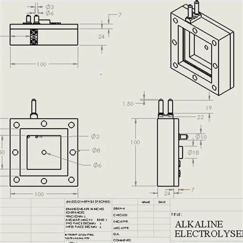 basic parts   alkaline electrolyser  scientific diagram