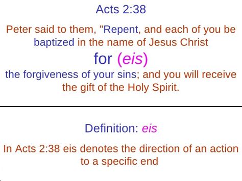 Baptism For The Remission Of Sins Acts 2 38