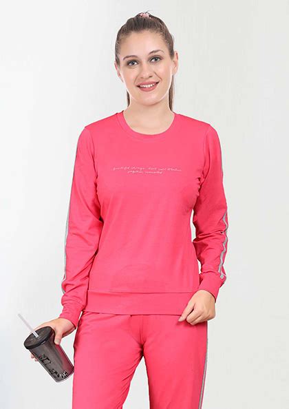 TS135 Warm Full Sleeves Nightsuit Lovebird Lingerie India