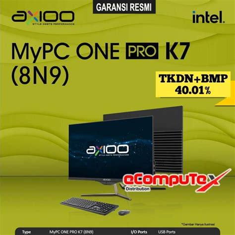 Jual Pc Aio Axioo Mypc One Pro K7 8n9 3 I7 1165g7 8gb 1tb 21 5fhd