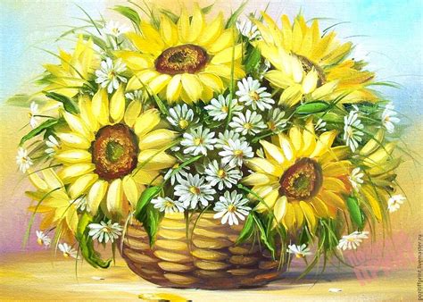 Открытки с подсолнухами с днем рождения - Zefirka.club фото и картинки