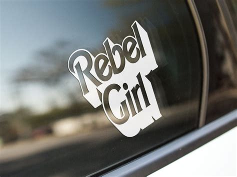 REBEL GIRL Vinyl Decal Car Laptop Bikini Kill Riot Grrrl 90s Punk Rock Movement Gift For