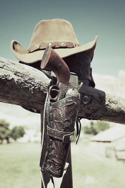 Premium Photo | Western cowboy revolver