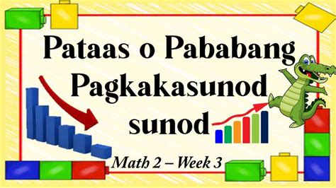 Math Quarter 1 Week 3 Pataas O Pababang Pagkakasunod Sunod Grade 2 Youtube