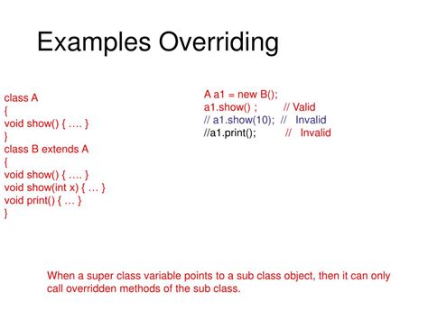 Ppt Method Overriding Powerpoint Presentation Free Download Id1954635