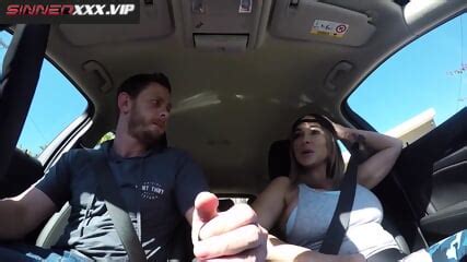 Aubrey Black Fake Uber Rough Sex In Car And Driving Blowjob