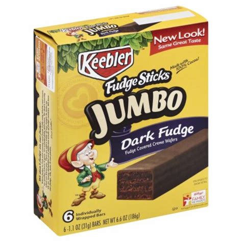 Keebler Jumbo Dark Chocolate Fudge Stick Cookies 6 Ct 11 Oz Kroger