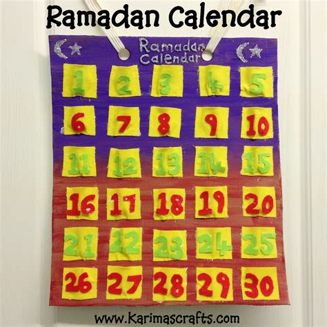 Karima's Crafts: Ramadan Calendar - 30 Days of Ramadan Crafts