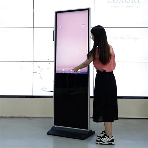 LCD Floorr Standing Kiosk Shopping Mall Advertising Display 55 Inch