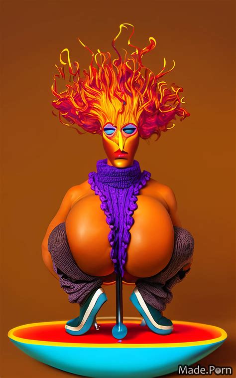 Porn Image Of Woman Maroon Olive Looking At Viewer Vivid Surrealism Lime Created By AI