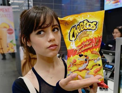 Jenna With A Flamin Hot Cheetos JennaOrtega Jenna Ortega Ortega Wednesday Addams