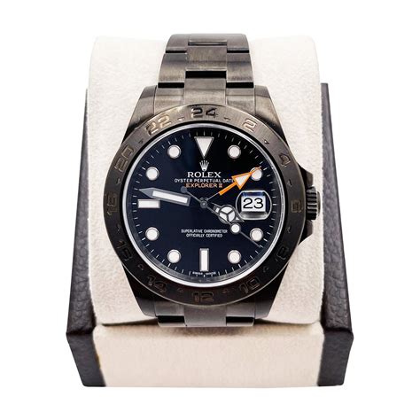 Rolex Explorer Ii Black Dial Black Pvd Stainless Steel Box