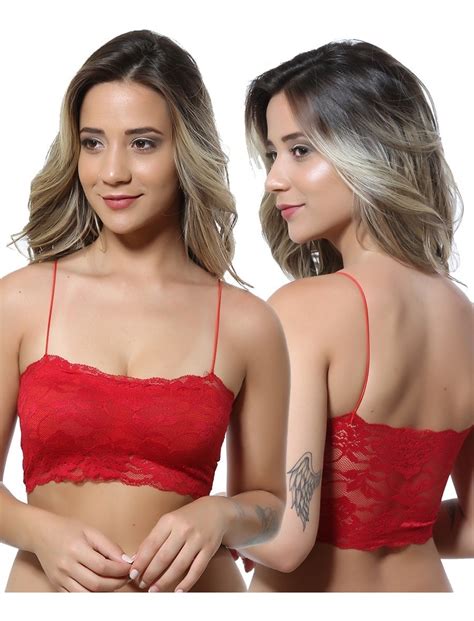 Top Faixa Sem Bojo Renda Moda Blogueira Lingerie Suti Mercadolivre