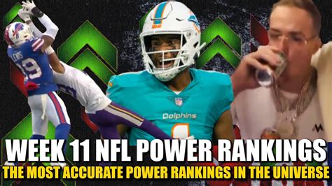 Week 11 Nfl Power Rankings 🔥🔥🔥 The Most Accurate In The Universe