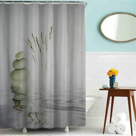 Waterproof Bath Curtains Modern Stone Custom Distinctive Night Scenic ...