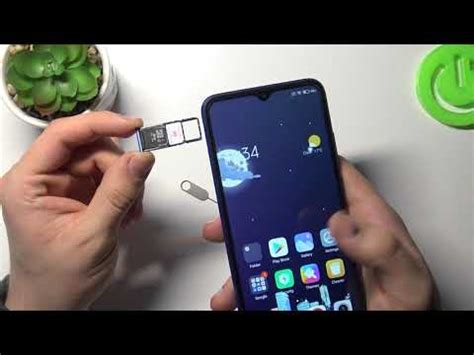 Установка SIM-карты и SD-карты памяти в Xiaomi Redmi 9AT - YouTube