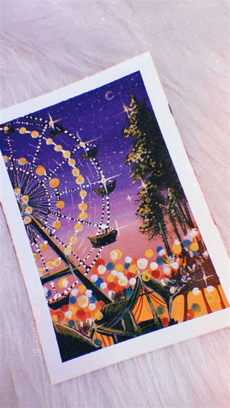 Dreamy Ferris Wheel Painting