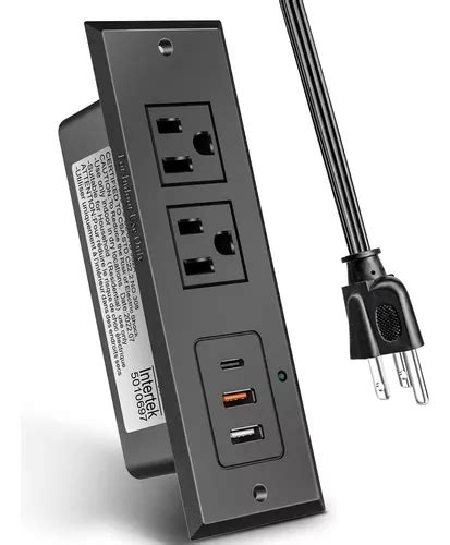 Tira De Regleta Empotrable Con Carga R Pida Usb C Y M Ltiple Env O Gratis