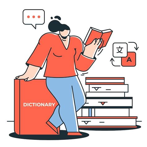 Free Vector Dictionary Concept Illustration