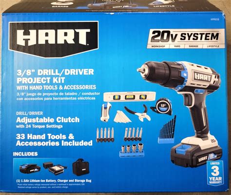 Hart 3 8 Drill Driver W Hand Tools And Accessories Battery And Charger Open Box Ebay