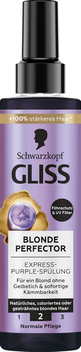 Schwarzkopf GLISS Sprüh Conditioner Express Purple Blonde Perfector ml dauerhaft günstig