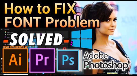 How To Fix Solve Font Problem In Adobe Photoshop Illustrator Premiere