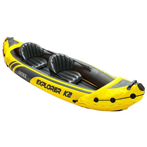 Intex Explorer K2 Kayak 2 Person Inflatable Kayak Set With Aluminum