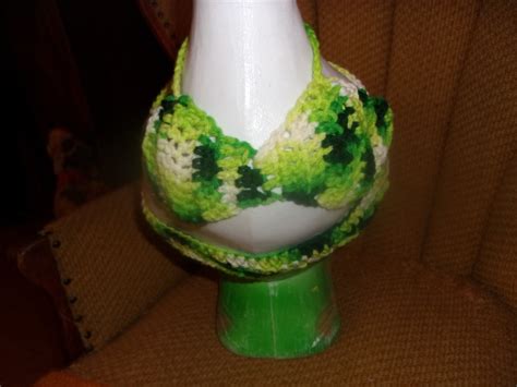 Bikini With Flower Green Goose Geese Outfit Crochet Lawn Goose Clothes Garden Statue Dress Etsy