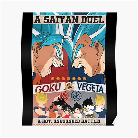 Goku Vs Vegeta Poster For Sale By Deliah87 Redbubble