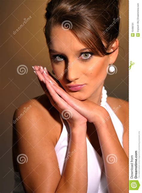 The Portrait Of Attractive Woman Stock Image Image Of Marvelous