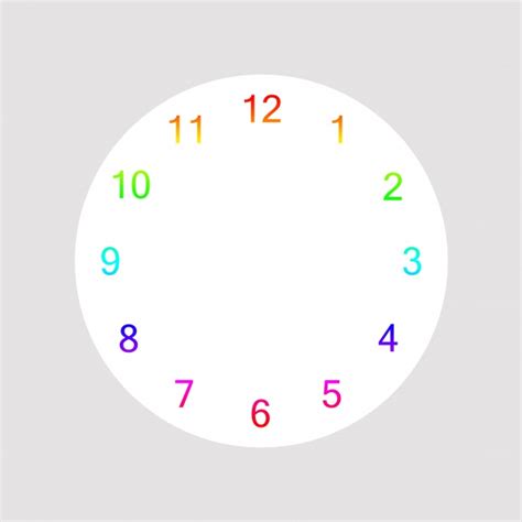 Clock Face Numbers Colorful Free Stock Photo - Public Domain Pictures