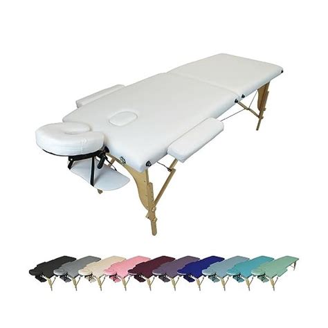 Vivezen Table De Massage Pliante 2 Zones En Bois Avec Panneau Rei