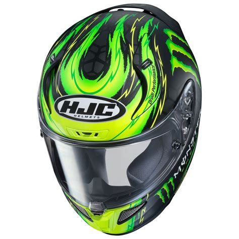 Capacete Hjc Rpha Cal Crutchlow Special Monster Verde Preto Fosco