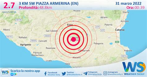 Scossa Di Terremoto Magnitudo Nei Pressi Di Piazza Armerina En