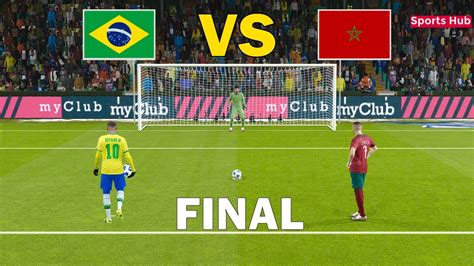 Brazil Vs Morocco Penalty Shootout Final Fifa World Cup 2026 Neymar Vs Moroc Pes