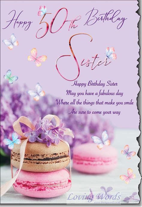 50th Birthday Greetings For Sister Janina Jonell