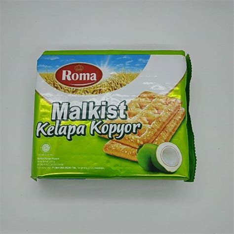 Jual Roma Malkist Kelapa Kopyor 200gr Barcode 8996001312353 Shopee