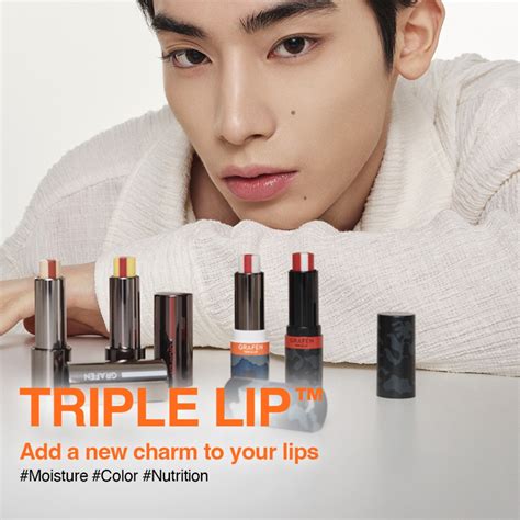 Grafen Triple Lip 4 Types TRIPLE LIP Naked TRIPLE LIP Lip Sense TRIPLE LIP Handsome