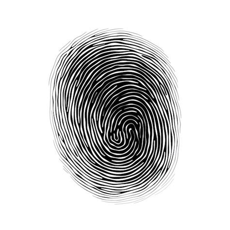 Premium Photo A Black Fingerprint On A White Background