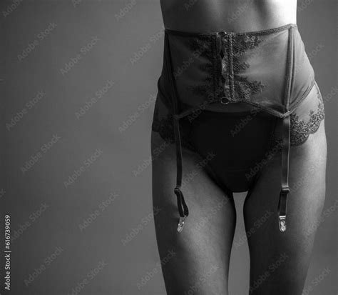 Beautiful Naked Female Body On Black Background Stock Photo Adobe Stock