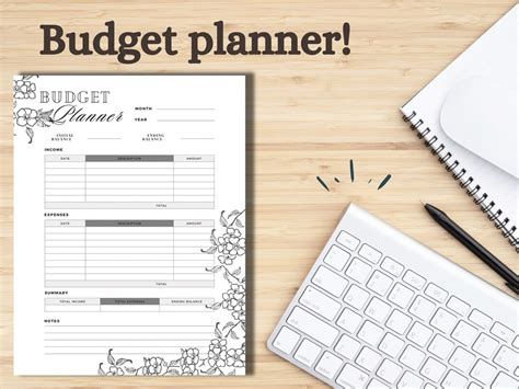 minimalist printable budget planner digitale planner etsy