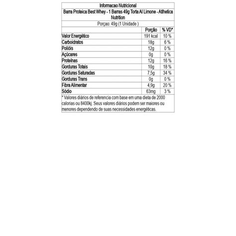 Barra Proteica Best Whey 1 Barras 49g Torta Al Limone Atlhetica